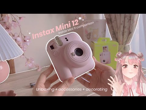 видео: instax mini 12 vs 11 camera 🌸 pink aesthetic unboxing, accessories, decorating ✨ pack my bag w/ me