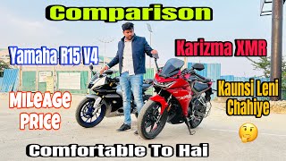 2024 Hero Karizma XMR Vs Yamaha R15 V4 Full Detailed Comparison || Review || Price || Mileage