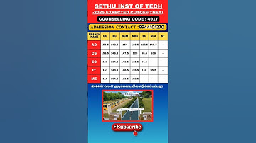 Sethu Institute of Technology🤩#cutoff #review 2025 Expected Cutoff (TNEA) #tneacounselling code:4917