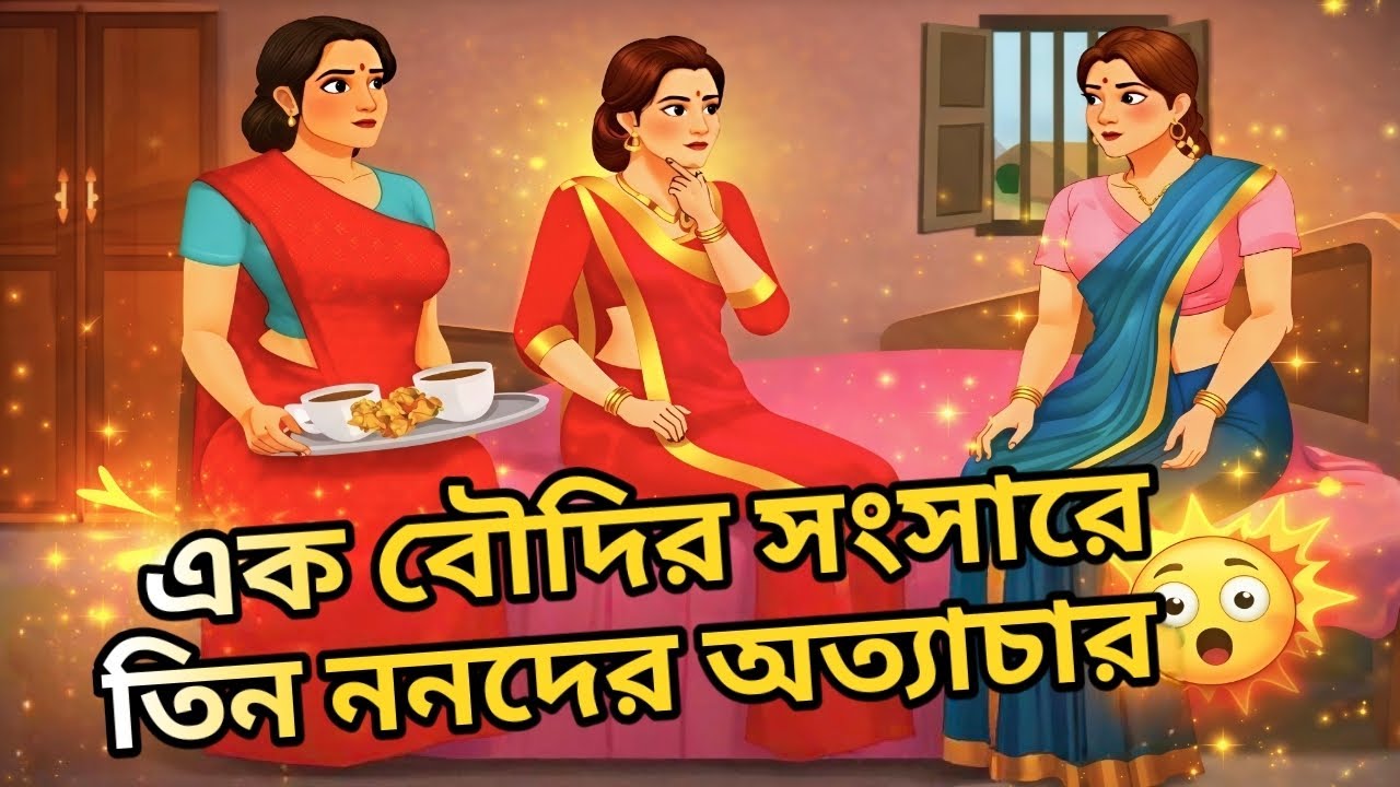 এক বৌদির সংসারে তিন ননদের অত্যাচার | Funny 2d Cartoon Animation Cartoon | Funny Village Story