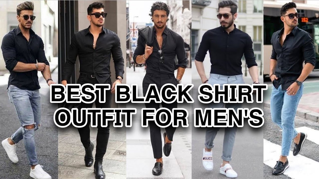 BLACK SHIRT BEST BLACK SHIRT OUTFIT FOR MEN 'S 2023 MEN 'S FASHION