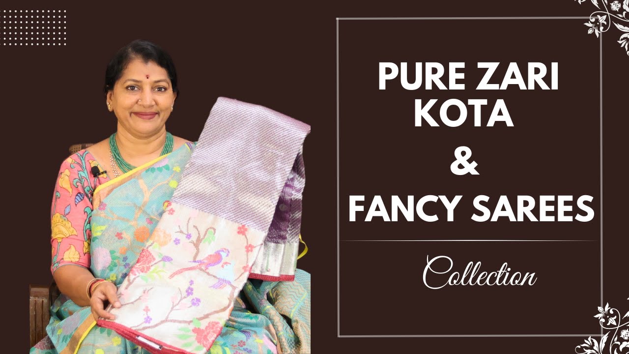Pure Zari Kota & Fancy Sarees Collection Gayathri Reddy YouTube