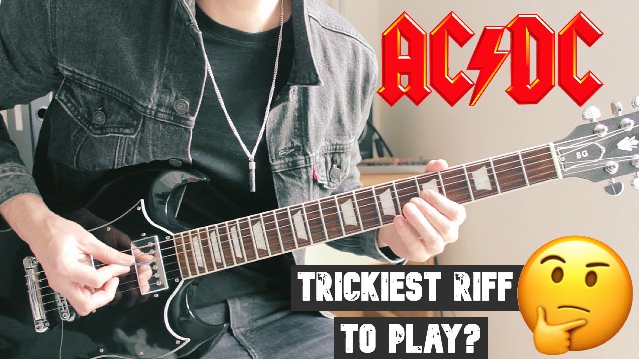 The Trickiest AC/DC Riff to play on Guitar? - YouTube