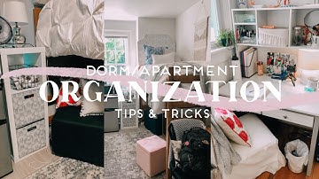 HOW TO ORGANIZE YOUR DORM ROOM | dorm room organization hacks