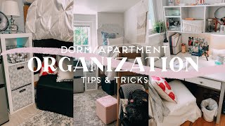 HOW TO ORGANIZE YOUR DORM ROOM | dorm room organization hacks