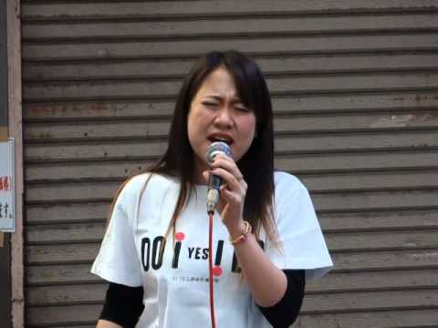 山本美優「Real Voice」(絢香)、土居商店街、１４.１０.２６