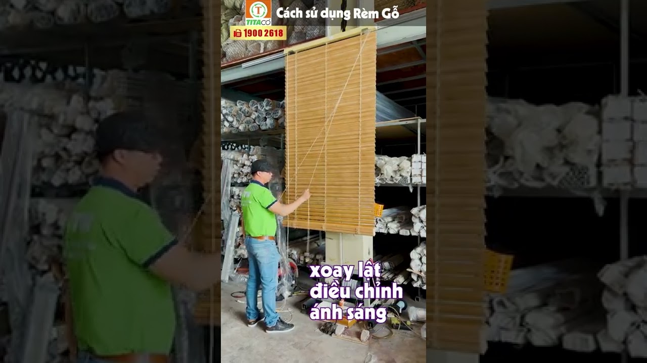 Hướng Dẫn Cách Kéo Sử Dụng Mành Rèm Gỗ TiTaco - youtube