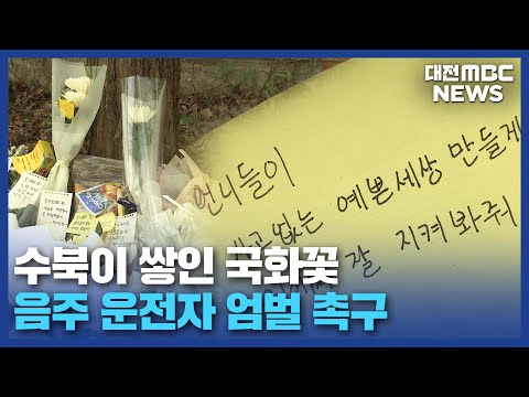 만취 운전에 초등생 참변 '추모 확산·엄벌 촉구'/대전MBC