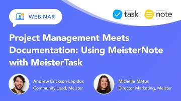 Meister Webinar: Project Management, Meet Documentation!