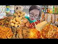 SUB)먹방)감자폭탄떡볶이+BBQ블랙페퍼&크리스피 낙곱대새 곱볶이 명랑핫도그 치즈폭탄세트 밤파이 시나몬찰꿀빵 모카크림케이크 도너츠 초콜릿파티 빵파티 신상과자 VLOG MUKBANG