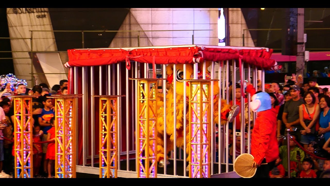 CNY2020 Magic Lion Dance by Kun Seng Keng KL 吉隆坡关圣宫 魔术舞獅 (笼子里的狮子神奇的消失了 ...