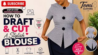 How to draft and cut a stylish corporate blouse