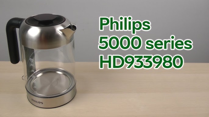 Philips HD9339/80 Glass Kettle, 1.7 Litres, LED Lighting, Dry Run  Protection - YouTube