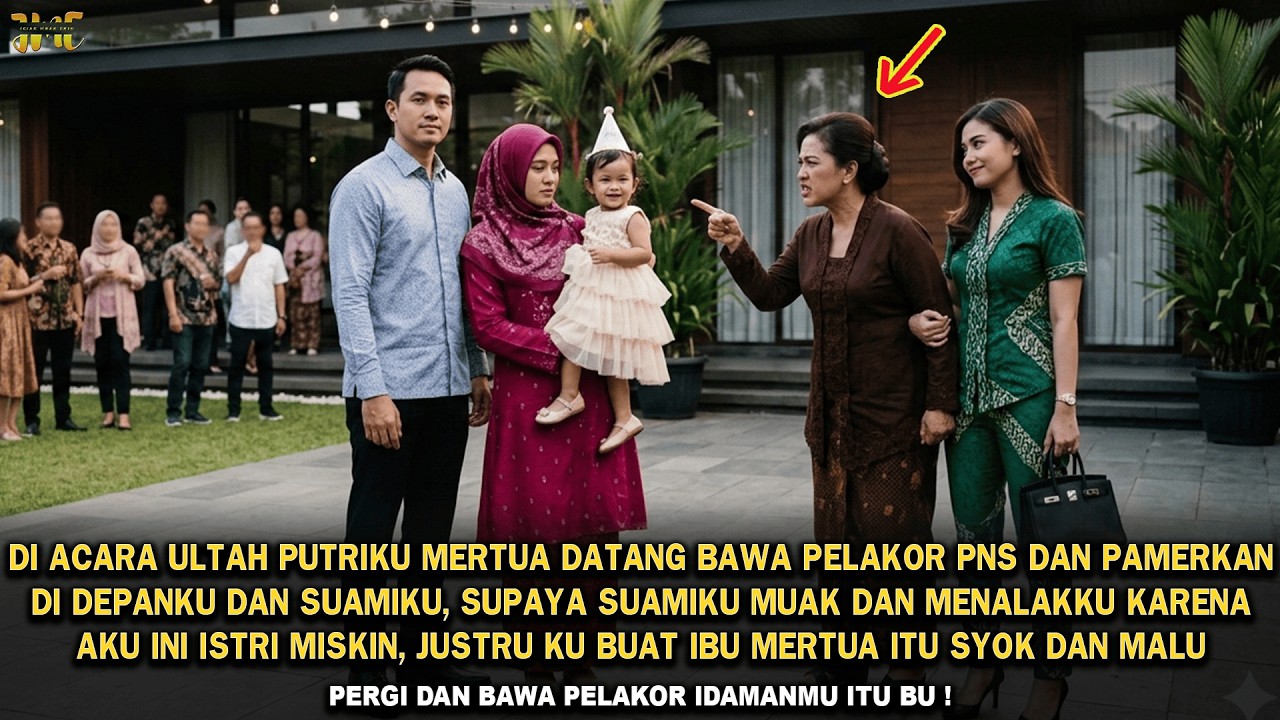 DI PESTA ULTAH ANAKKU MERTUA SENGAJA HADIR BAWA PELAKOR PNS PAMERKAN DI DEPANKU, KU BUAT DIA MALU !