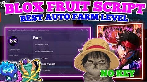 TSUO HUB 💀- Best Blox Fruit Script *NO KEY* |FRUIT RAIN, AUTO FARM, RAID, RACE V4