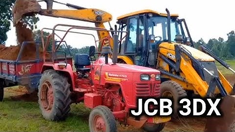 Jcb 3dx Backhoe Machine Loading Muram In Mahindra and Newholland Tractors | Jcb Tractor Cartoon