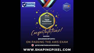 Congratulations to Harsha @Harshghfghfgi on passing the AWS Cloud Practitioner CLF‑C02 exam.