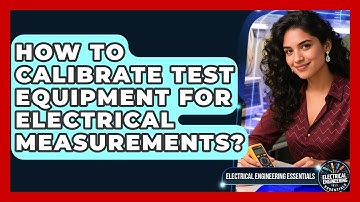How To Calibrate Test Equipment For Electrical Measurements? - Electrical Engineering Essentials