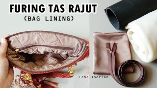 CROCHET : Furing Tas Rajut || How To Sew The Bag Lining