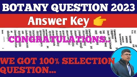 Botany question 2023 ll Botany question 2023 answer key ll Botany selection question 2023 +2 exam