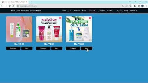 Skin Care Store and Consultation With Stripe Payment Gateway || PHP ,  SQL, AJAX, JAVASCRIPT || 2023