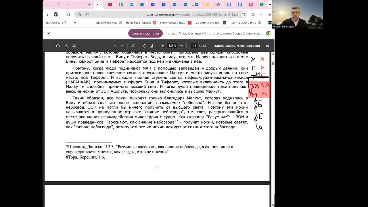 Зоар на языке РАМХАЛя и БЕШТа. Берешит. Урок 8.