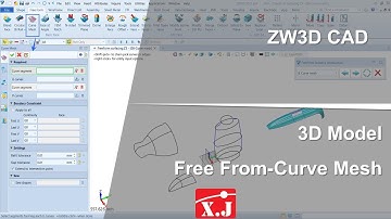 ZW3D คู่มือ สอนการใช้งาน CAD - Basic Face - Curve Mesh