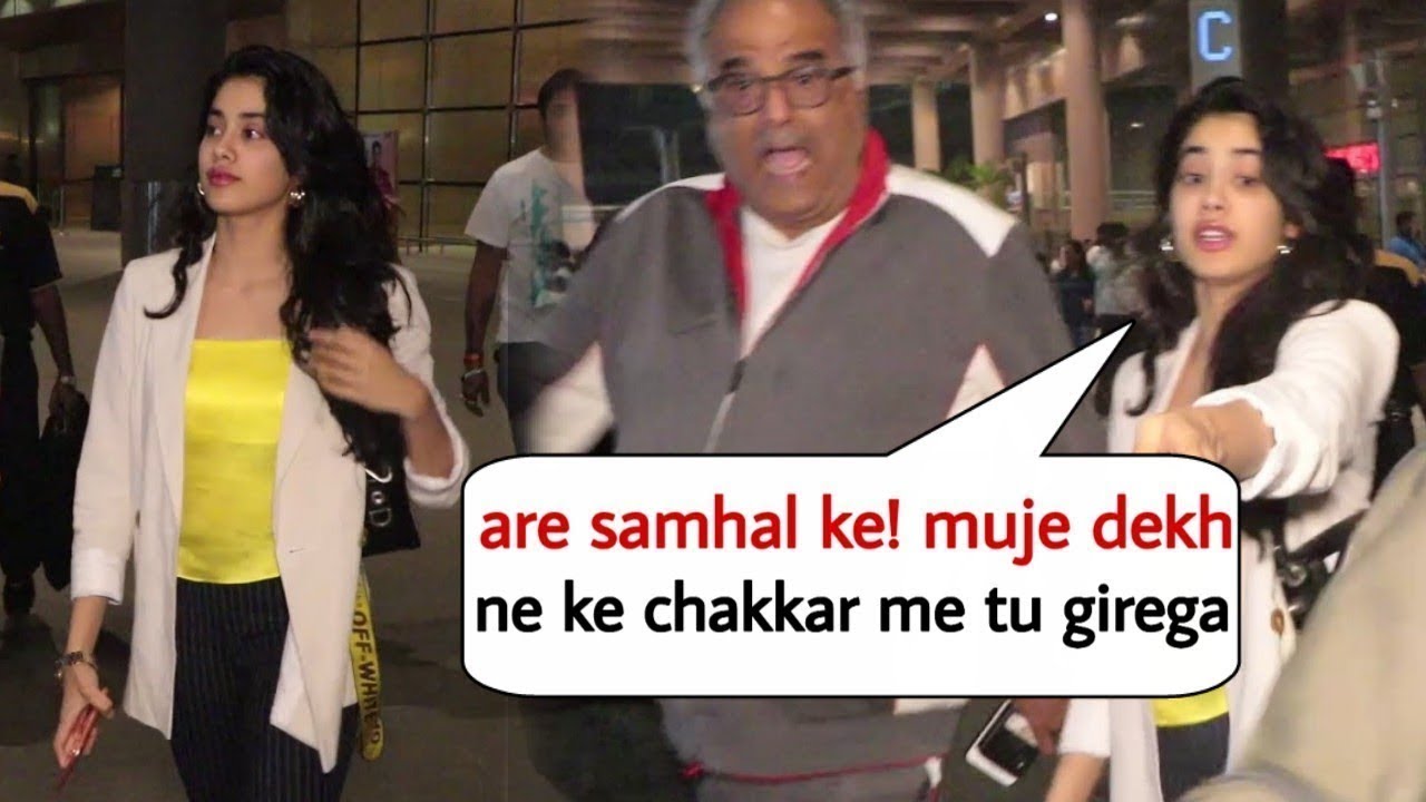 Janhvi Kapoor, Boney Kapoor and Khusi Kapoor Spotted at Mumbai Airport bollywood events london