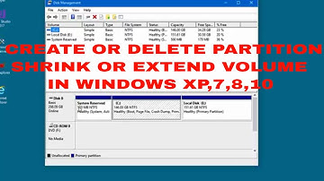 How to Create,Delete Partition of Hard Drives Shrink, Extend of Volume or Disk in Windows XP,7,8,10
