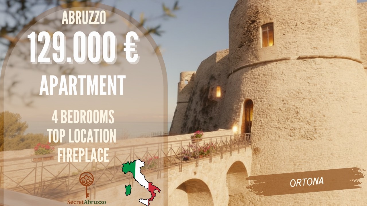 JUST €129K for this Ortona Historic Gem: 4 Beds, Sea Steps Away — Adriatic Dream!