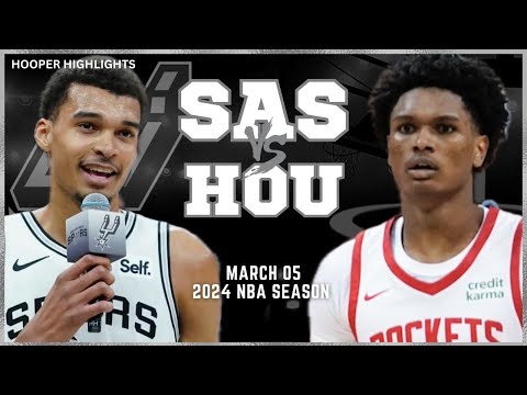 San Antonio Spurs vs Houston Rockets Full Game Highlights | Mar 5 | 2024 NBA Season