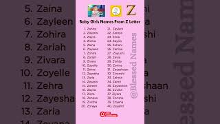 Baby Girl Names from Z Letter | Beautiful And Trending Names 2025-26