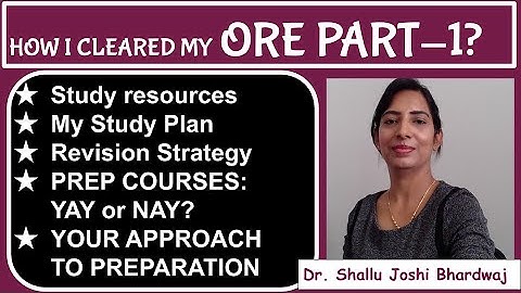 HOW I CLEARED MY ORE PART-1?