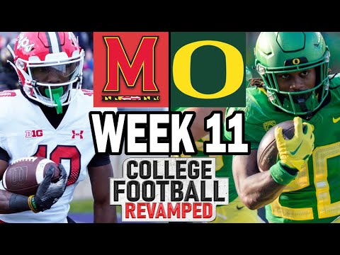 Maryland at Oregon - Week 11 Simulation (2024 Rosters for NCAA 14)