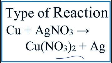 Type of Reaction for Cu + AgNO3 → Cu(NO3)2 + Ag