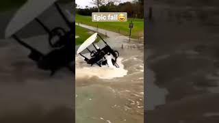 Epic Fail With Golf Car