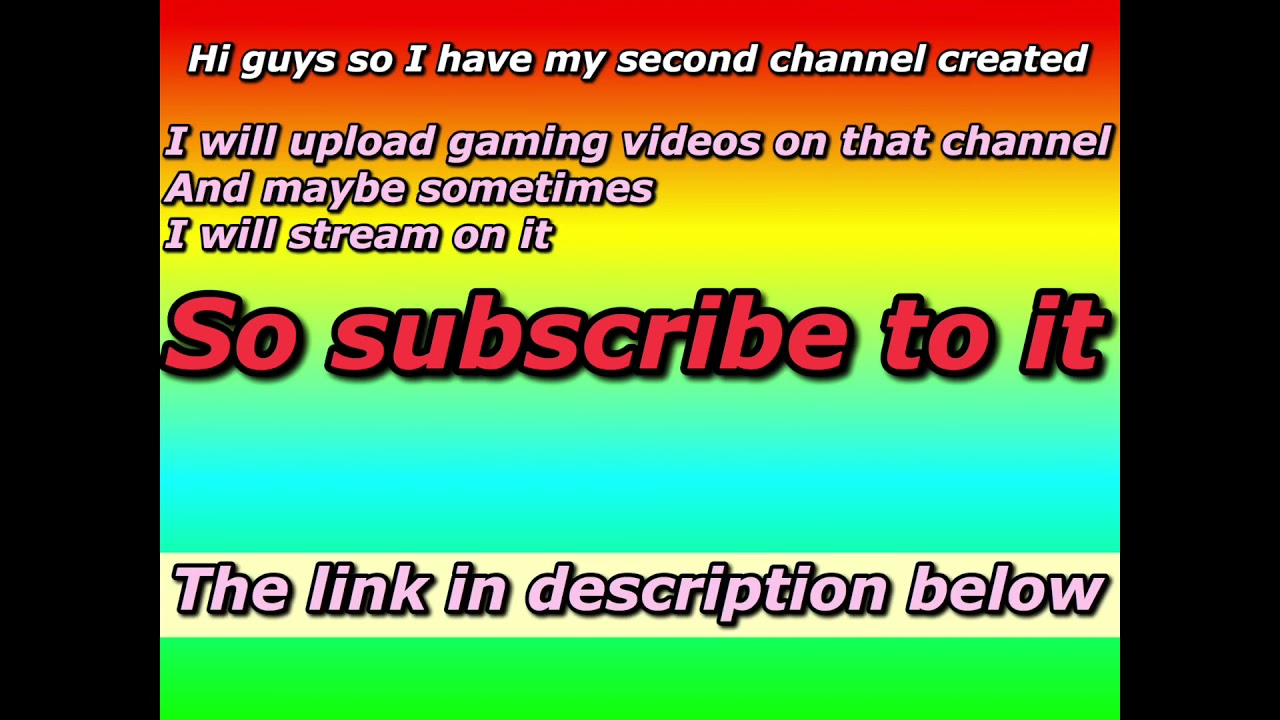 please subscribe my second channel link https: ... Subscribe to my second channel (link in description) - YouTube