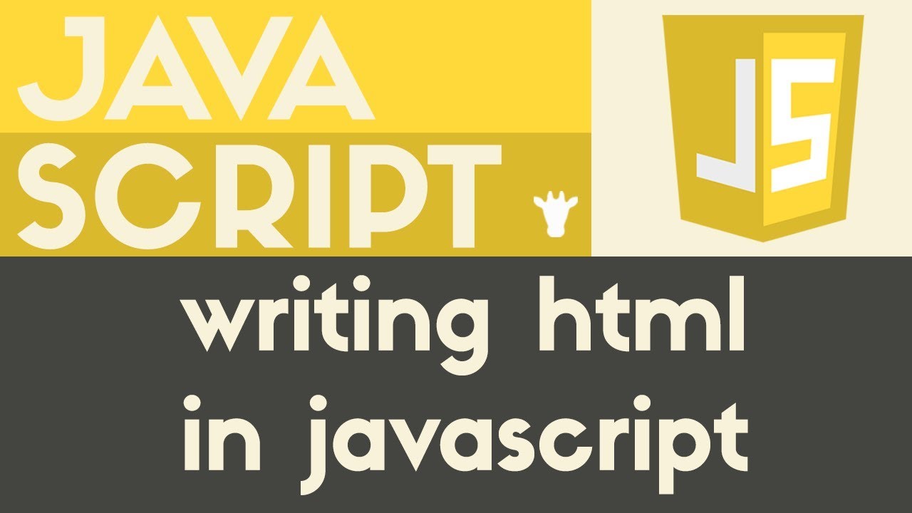 how to write html javascript