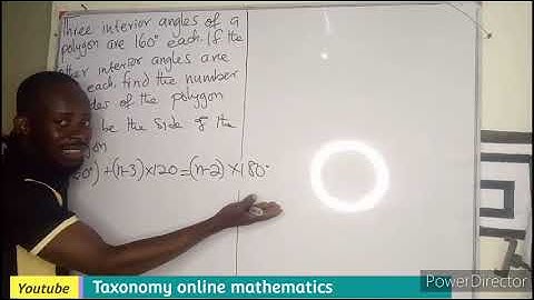 Question on an interior angle of a polygon