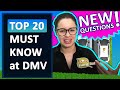 New dmv questions  top 20 must memorize questions  drivers license knowledge test  dmv permit