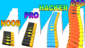NOOB VS PRO VS HACKER VS GOD  in Battery Run BigUpdate