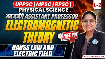 Gauss Law and Electric Field | Electromagnetic Theory | Assistant Professor | L-2 | IFAS