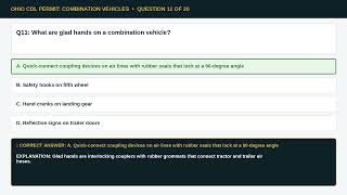 CDL Combination Vehicles Practice Test (2026) | 20 Real Exam Questions & Answers