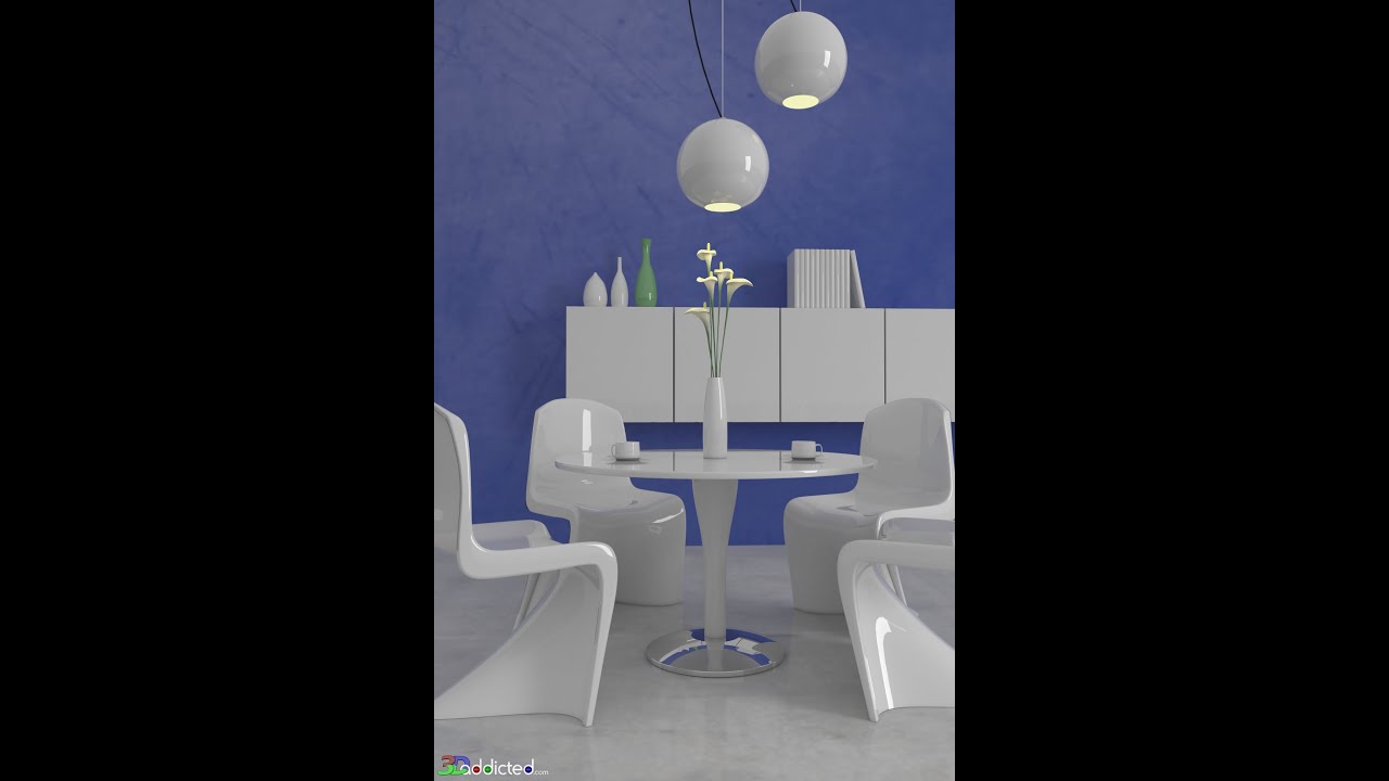 Time lapse 3ds Max modeling of modern table and chairs. - YouTube