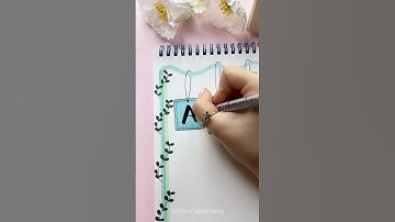 Beautiful Assignment Front Page Design 🌿✨ #shorts #halyncalligraphy #frontpage