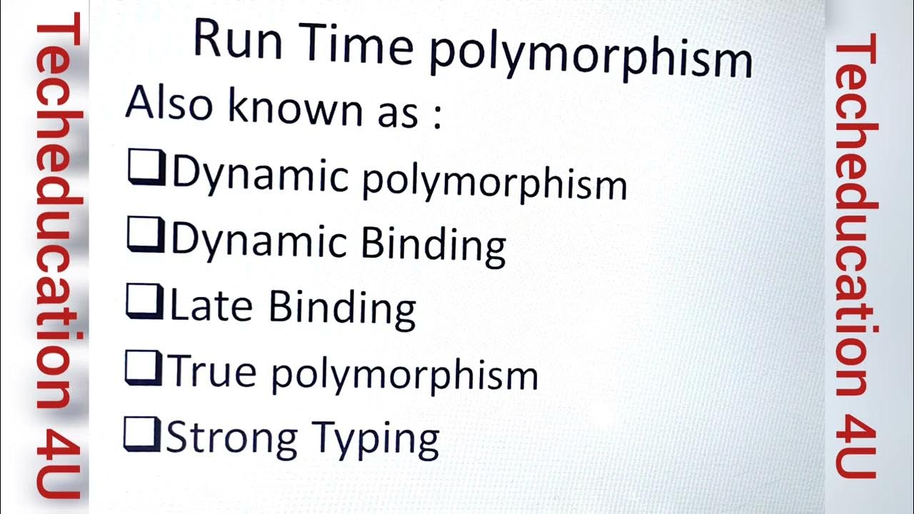 Polymorphism in Object Oriented Programming | Compile time vs Run time ...