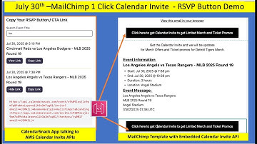 Step 1 - Setting up MailChimp for 1 Click RSVP Button Demo -July 30