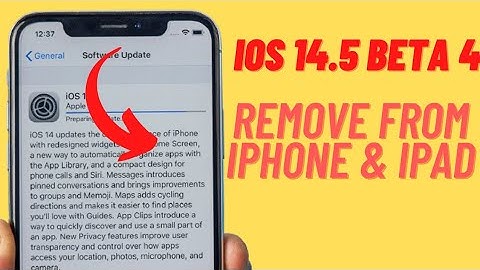 How To Remove & Uninstall iOS 14.5 Beta 4 From iPhone !! Uninstall iOS 14.5 Beta 4 On iPhone , iPad