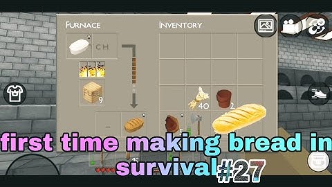 first time making bread 🍞 in survival || #27 || mini block craft Survival || #kbcraft
