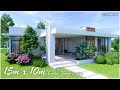 Simple house  house design idea   15m x 10m with 3bedroom